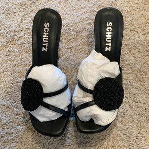 NWOT black Schutz platforms size 8B